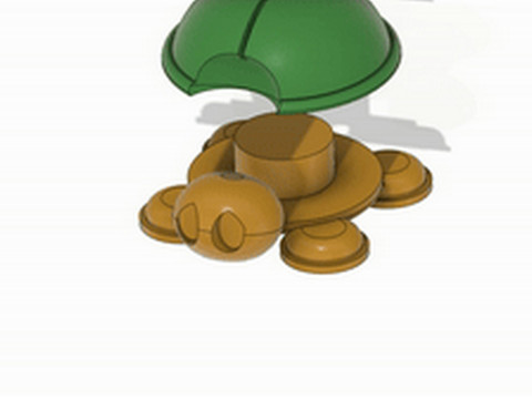 Magical Turtle Toy 3D 3D print model 3D Baskı Modeli