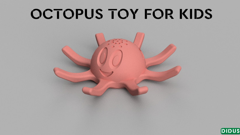 octopus TOY FOR KIDS 3D print model 3Dプリントモデル .c4d .max .obj .3ds .fbx .stl .blend 