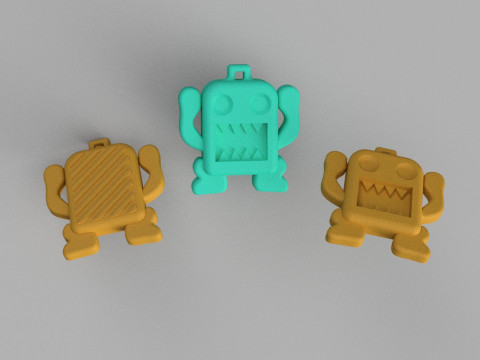 3D action figure keychain toy robot model 3D print model 3Dプリントモデル