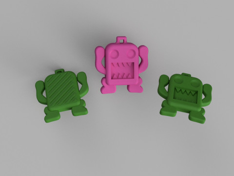3D action figure keychain toy robot model 3D print model 3Dプリントモデル