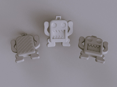 3D action figure keychain toy robot model 3D print model 3Dプリントモデル