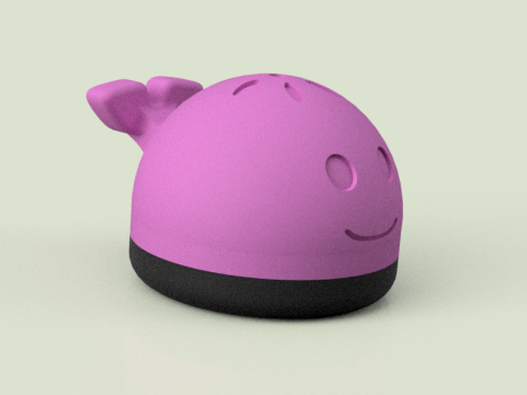 Baby Whale Bath Toys Box for Kids 3D 3D print model Model do druku 3D