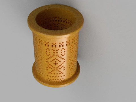 Embroidery PENCIL HOLDERS 3D print model 3D Print Model
