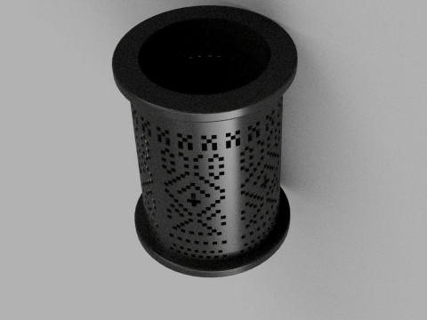 Embroidery PENCIL HOLDERS 3D print model Model Cetak 3D