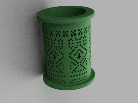 Embroidery PENCIL HOLDERS 3D print model Model Cetak 3D