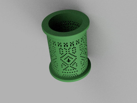 Embroidery PENCIL HOLDERS 3D print model Model Cetak 3D