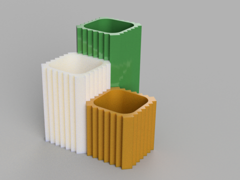 Set mini planter vase for flowers pencil case for accessories 3D print model 3D Print Model
