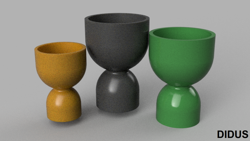 Stacked Planter 3D print model 3Dプリントモデル .c4d .max .obj .3ds .fbx .stl .blend 
