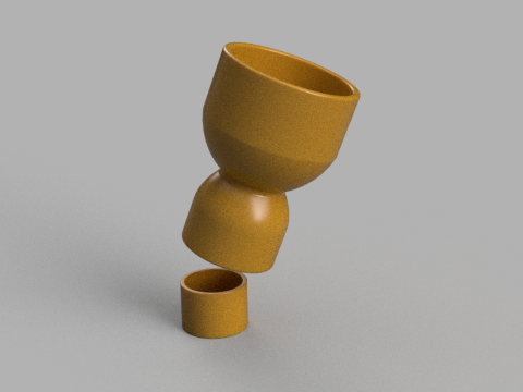 Stacked Planter 3D print model 3Dプリントモデル