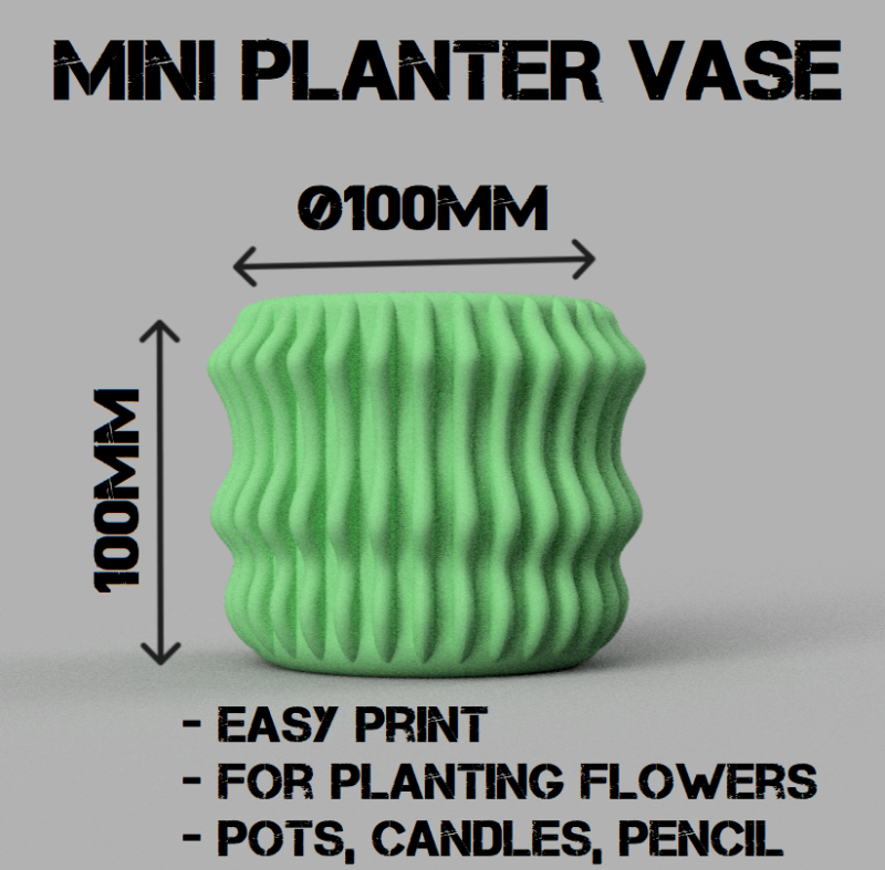 3D SET MINI IndoorOutdoor Planters 3D print model 3D Baskı Modeli .c4d .max .obj .3ds .fbx .stl .blend 