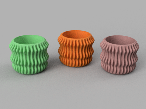 3D SET MINI IndoorOutdoor Planters 3D print model 3D Baskı Modeli