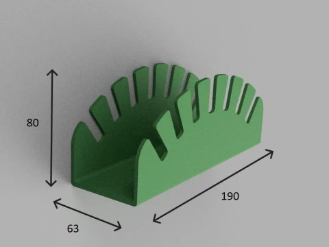 Organizador de chap&eacute;us para 7 bon&eacute;s de beisebol Porta-chap&eacute;us para prateleira de arm&aacute;rio 3D Modelo de impress&atilde;o 3D Modelo de Impressão 3D