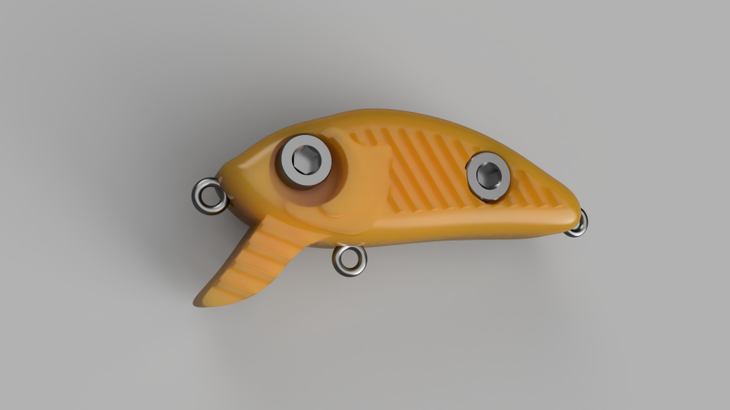 TOPWATER FISHING LURE WOBBLER 3D Принт Модель .c4d .max .obj .3ds .fbx .stl .blend 
