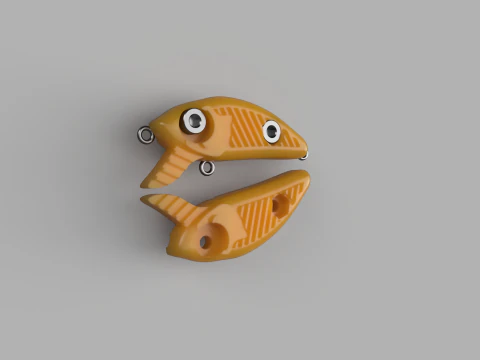 トップウォーターフィッシングルアーワブラー 3Dプリントモデル