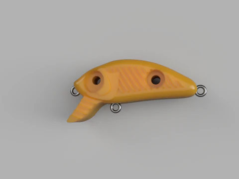 トップウォーターフィッシングルアーワブラー 3Dプリントモデル