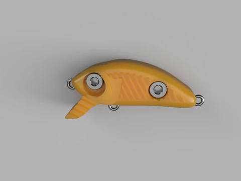 トップウォーターフィッシングルアーワブラー 3Dプリントモデル