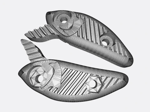 トップウォーターフィッシングルアーワブラー 3Dプリントモデル