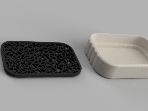 Soap Dish - Draining Soap Holder - Bathroom Accessories - Modern - Shower Soap Dish - Sponge Holder Modelo de Impressão 3D