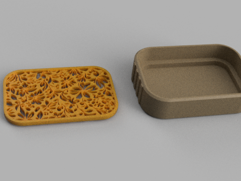 Soap Dish - Draining Soap Holder - Bathroom Accessories - Modern - Shower Soap Dish - Sponge Holder 3Dプリントモデル