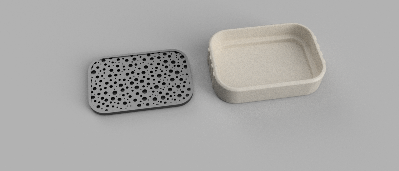 Soap Dish - Draining Soap Holder - Bathroom Accessories - Modern - Shower Soap Dish - Sponge Holder 3D Print Model .c4d .max .obj .3ds .fbx .stl .blend 