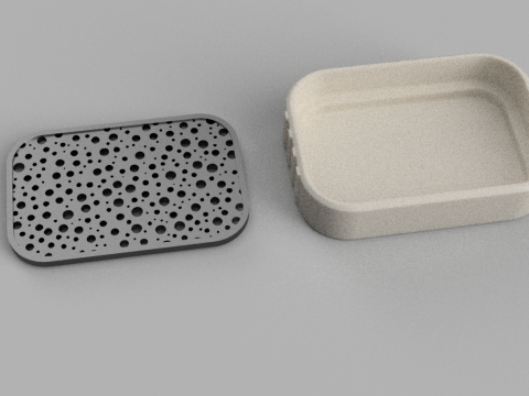 Soap Dish - Draining Soap Holder - Bathroom Accessories - Modern - Shower Soap Dish - Sponge Holder 3D Принт Модель