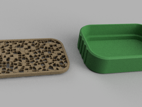 Soap Dish - Draining Soap Holder - Bathroom Accessories - Modern - Shower Soap Dish - Sponge Holder 3D-Druckmodell