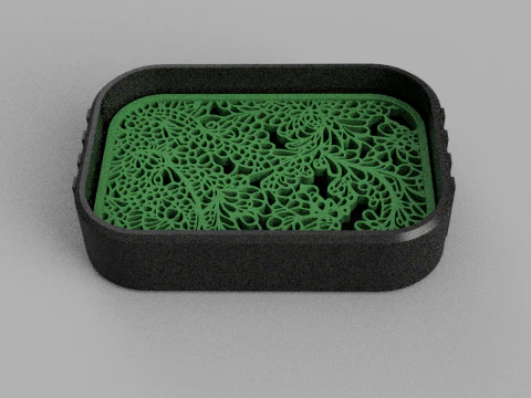 肥皂盒 - 排水肥皂架 - 浴室配件 - 现代 - 淋浴肥皂盒 - 海绵架 3D 打印模型