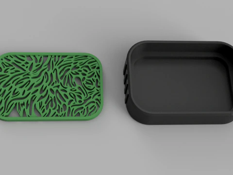 Saboneteira - Porta sabonete drenante - Acess&oacute;rios de banheiro - Moderna - Saboneteira para banho - Porta esponja Modelo de Impressão 3D