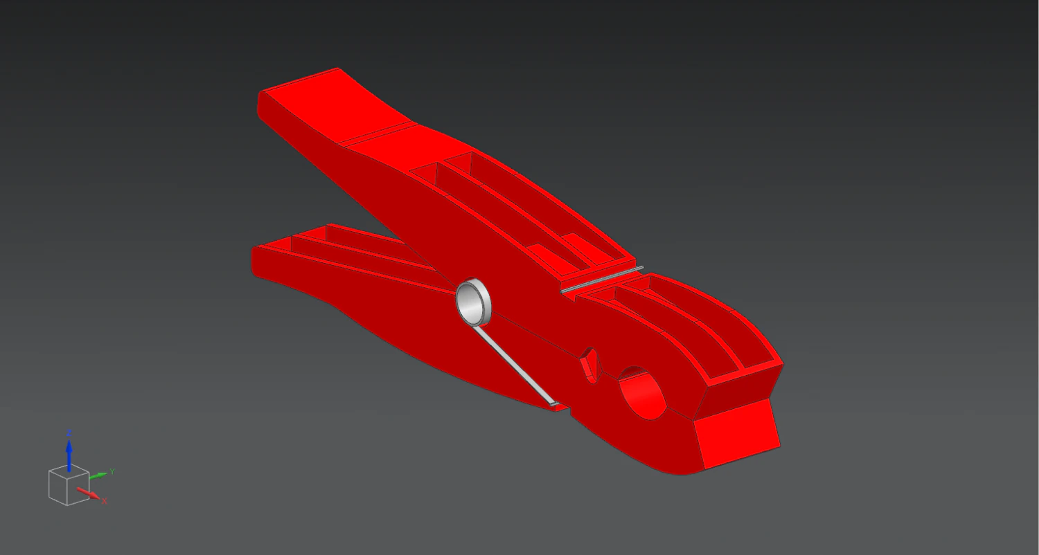 Clothespin 3D Model .c4d .max .obj .3ds .fbx .stl .blend 