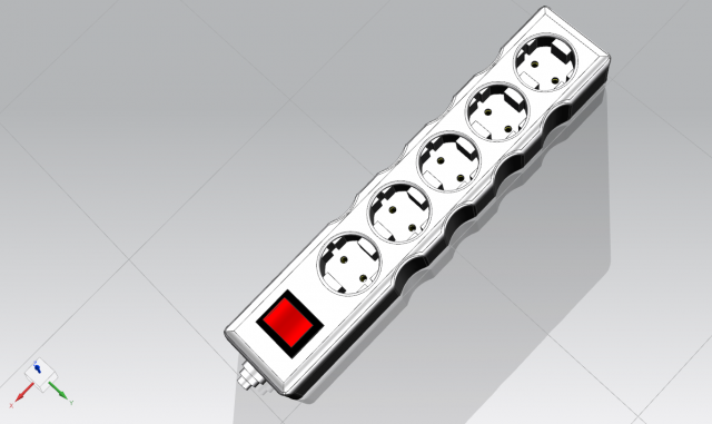 Outlet Power 3D Model .c4d .max .obj .3ds .fbx .stl .blend 