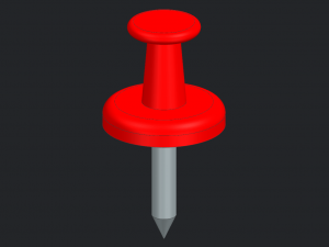 Red Pin 3D Model