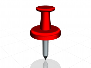 Red Pin 3D Model