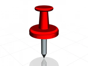 Red Pin 3D Model