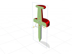 Red Pin 3D Model
