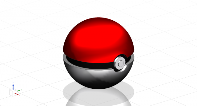 PokeBall 3D Модель .c4d .max .obj .3ds .fbx .stl .blend