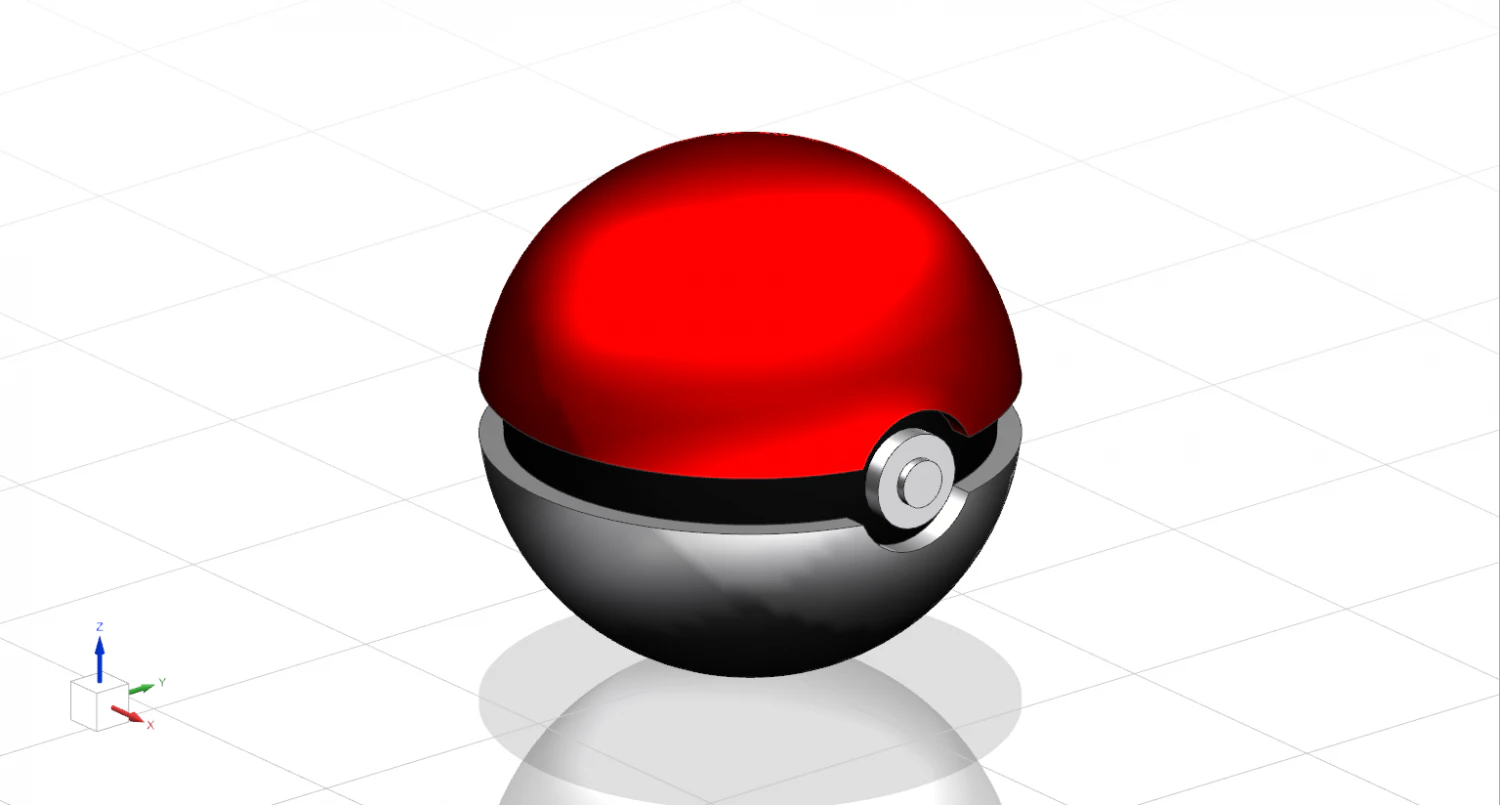 PokeBall 3D Model .c4d .max .obj .3ds .fbx .stl .blend