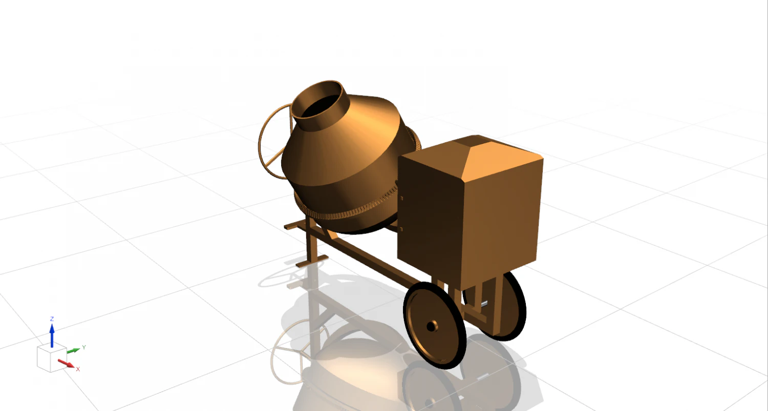 Concrete Mixer 3D Model .c4d .max .obj .3ds .fbx .stl .blend 