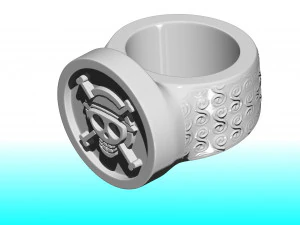 КІЛЬЦЕ - ONEPIESE - ПРАПОР ЛУФІ - GOMU GOMU NO MI 3D Принт Модель