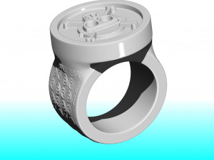 RING - ONEPIECE - LUFFY FLAG - GOMU GOMU NO MI Model do druku 3D