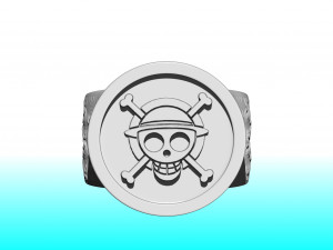 RING - ONEPIECE - LUFFY FLAG - GOMU GOMU NO MI Model do druku 3D