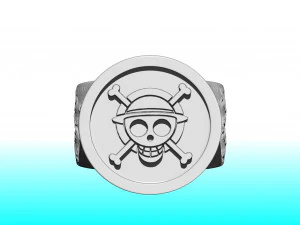 RING - ONEPIECE - LUFFY FLAG - GOMU GOMU NO MI 3D Print Model