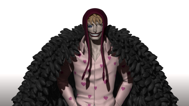 DONQUIXOTE ROSINANTE - CORAZON - KID LAW - ONEPIECE Modelo de impresión 3D .c4d .max .obj .3ds .fbx .stl .blend