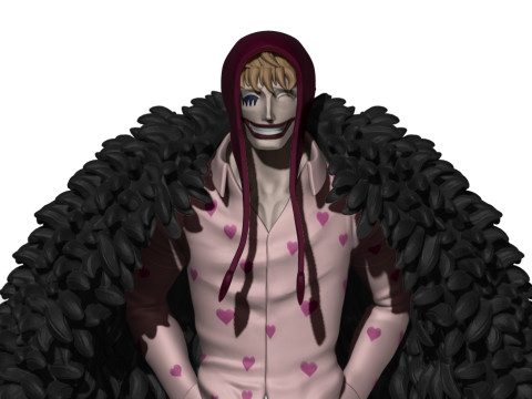 DONQUIXOTE ROSINANTE - CORAZON - KID LAW - ONEPIECE Modelo de impresión 3D