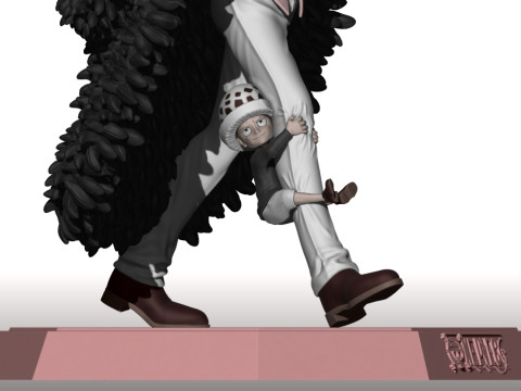 DONQUIXOTE ROSINANTE - CORAZON - KID LAW - ONEPIECE Modelo de impresión 3D