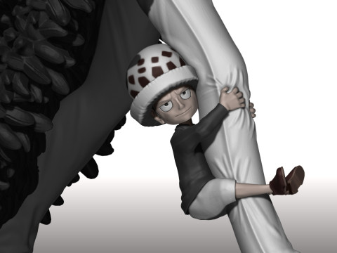 DONQUIXOTE ROSINANTE - CORAZON - KID LAW - ONEPIECE Modelo de impresión 3D