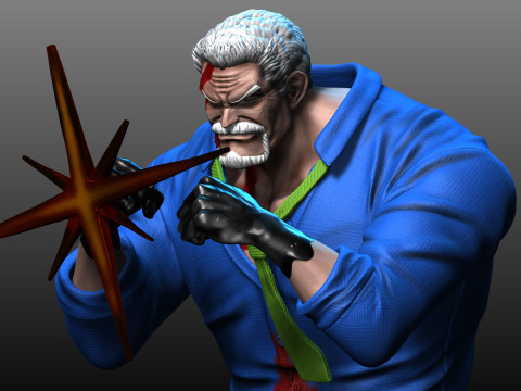 Monkey D Garp - One piece - Fanart Model do druku 3D