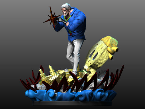 Monkey D Garp - One piece - Fanart Model do druku 3D