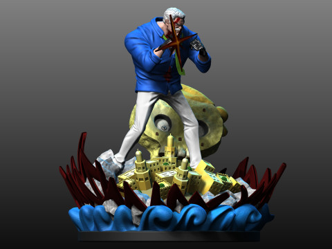 Monkey D Garp - One piece - Fanart Model do druku 3D