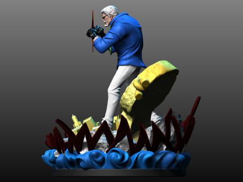 Monkey D Garp - One piece - Fanart Model do druku 3D