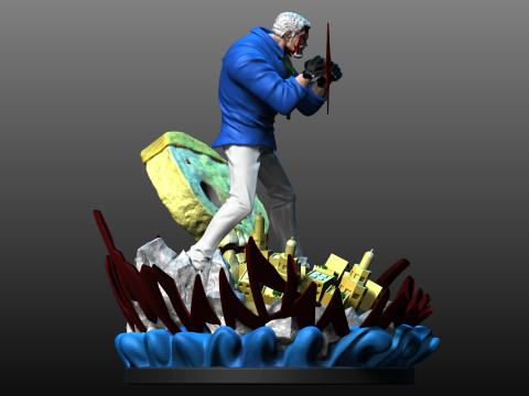 Monkey D Garp - One piece - Fanart Model do druku 3D